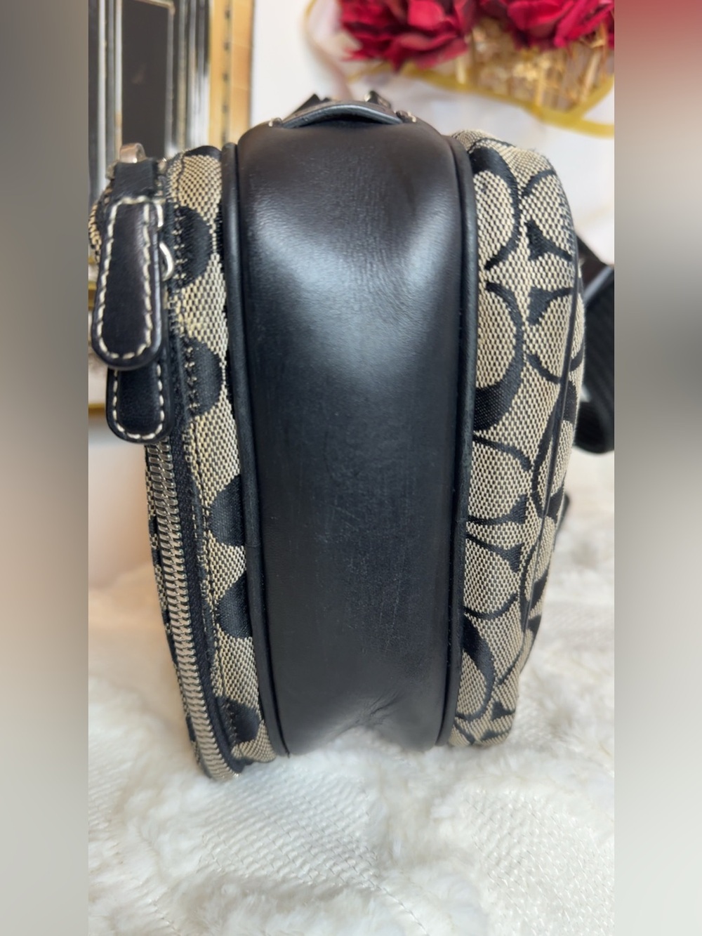 Coach Black and Tan Signature Messenger Crossbody - Picture 7 of 11